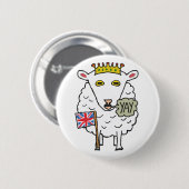 Jubilee Royal Sheep Ronde Button 5,7 Cm (Voorkant /achterkant)
