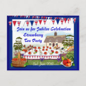 Jubilee Strawberry Tea Party ~ Briefkaart (Voorkant)