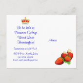 Jubilee Strawberry Tea Party Uitnodiging Briefkaart (Achterkant)