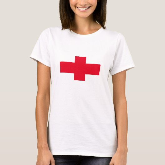 Jubilee T-Shirt met rood kruis als Engelstalige vl (Voorkant)