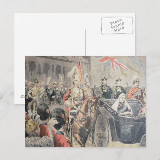 Jubilee van de koningin van Engeland Briefkaart (Voorkant / Achterkant)