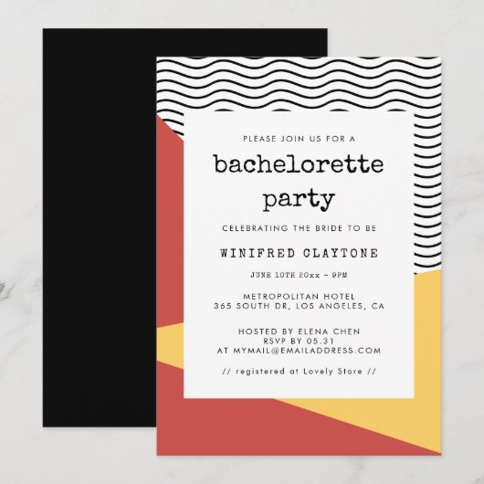 Jubilejfeest in 80's Pop art Memphis-stijl Kaart (Voorkant / Achterkant)