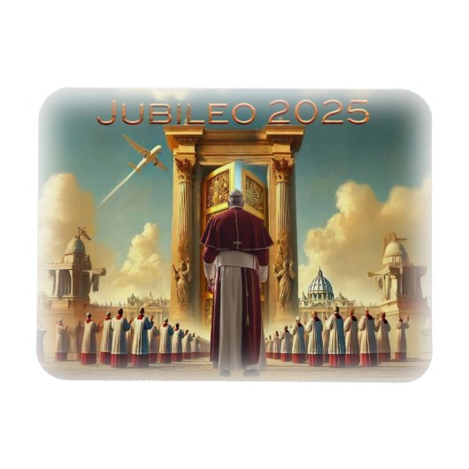 Jubileo 2025 Vaticano, recuerdo viaje idee regalo. Magneet (Horizontaal)
