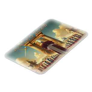 Jubileo 2025 Vaticano, recuerdo viaje idee regalo. Magneet