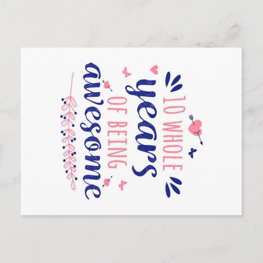 Jubileum 10 jaar geweldige feestdagenkaart (Voorkant)