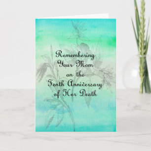 Jubileum 10de dood voor een moeder in het groen kaart