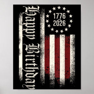 Jubileum 1776-2026 250 Jaar Amerikaans 250e 4e Poster