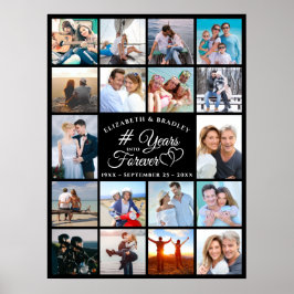 Jubileum 18 Foto Collage JAAR IN DE EEUWIGHEID Poster