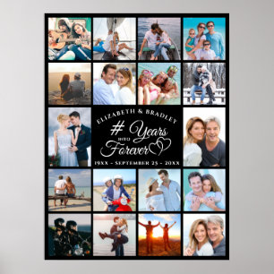 Jubileum 18 Foto Collage JAAR IN DE EEUWIGHEID Poster