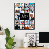 Jubileum 18 Foto Collage JAAR IN DE EEUWIGHEID Poster (Thuiskantoor)