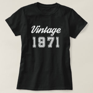  Jubileum 1971 50e verjaardag zwart T-shirt