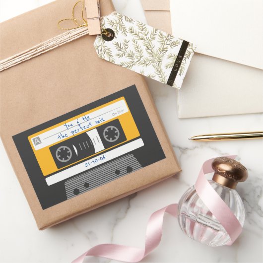 Jubileum 1980: Cassettebandje Rechthoekige Sticker (Geschenken)