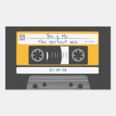 Jubileum 1980: Cassettebandje Rechthoekige Sticker (Voorkant)