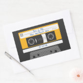 Jubileum 1980: Cassettebandje Rechthoekige Sticker (Envelop)