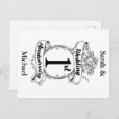 Jubileum 1e bruiloft briefkaart (Voorkant / Achterkant)