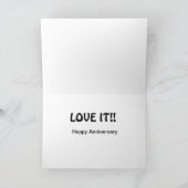 Jubileum 1e bruiloft kaart (Binnen)