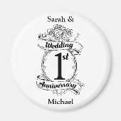 Jubileum 1e bruiloft magneet (Voorkant)