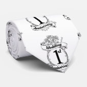 Jubileum 1e bruiloft stropdas (Opgerold)