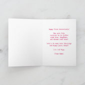 Jubileum 1e bruiloft Wishes Chrysanthemums Kaart (Binnen)