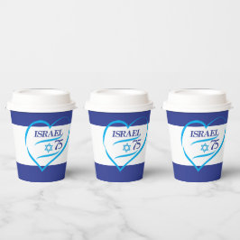 Jubileum 2023 Israël Onafhankelijkheidsdag 75 Papieren Bekers