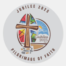Jubileum 2025 Sticker, pelgrimstocht van het geloo
