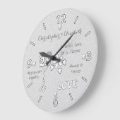 Jubileum 25 jaar hartstikke bloemen en namen grote klok (Hoek)