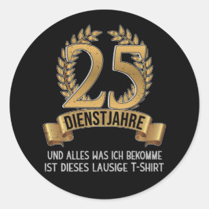 Jubileum 25 jaar werknemers ronde sticker