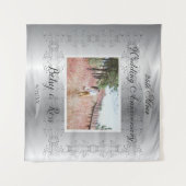 Jubileum: 25 jaar zilveren bruiloft wandkleed (Voorkant (horizontaal))