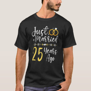 Jubileum 25e bruiloft gehuwd 25 jaar A T-shirt