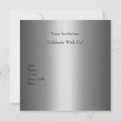 Jubileum 25e Elegant Silver Roos Party Kaart (Achterkant)