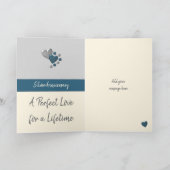 Jubileum 25th Silver 25 jaar donkerblauwe crème Kaart (Binnen)