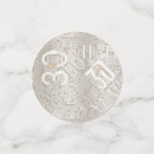 Jubileum 30 jaar Word Cloud ID267 Confetti (Kleine voorkant)