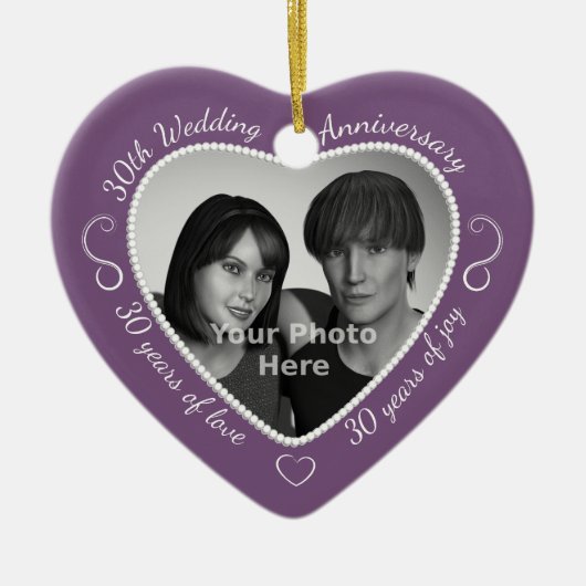 Jubileum 30th Wedding Keramisch Ornament (Voorkant)