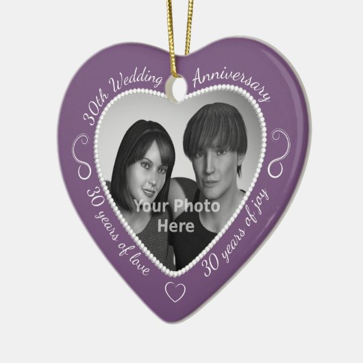 Jubileum 30th Wedding Keramisch Ornament (Links)