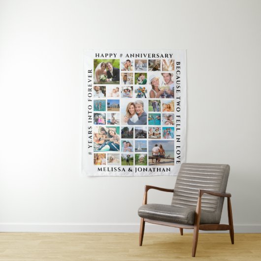 Jubileum 33 Foto Collage Feest Achtergrond Wandkleed (In situ)