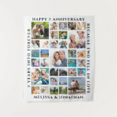 Jubileum 33 Foto Collage Feest Achtergrond Wandkleed (Voorkant)