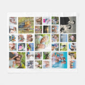 Jubileum 33 Foto Collage Persoonlijk Fleece Deken (Voorkant (Horizontaal))