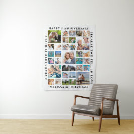 Jubileum 33 Fotocollage Feest Achtergrond Wandkleed