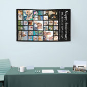 Jubileum 33 Minimale fotocollage zwart Spandoek (Beurs)