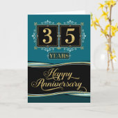 Jubileum 35 jaar Decoratief Formele Jade Kaart (Gele Bloem)