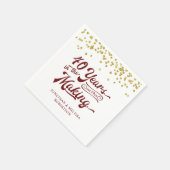 Jubileum 40 JAAR IN DE MAKING Gold Confetti Servet (Hoek)