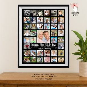 Jubileum 41 Aangepaste tekst en kleur voor fotoCol Poster