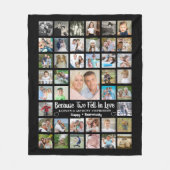 Jubileum 41 Foto Collage Aangepaste Tekst en Kleur Fleece Deken (Voorkant)