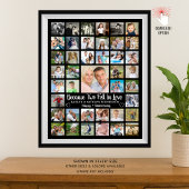 Jubileum 41 Fotocollage Aangepaste tekst en kleur Poster