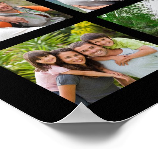 Jubileum 41 Fotocollage Op Maat Tekst en Kleur Poster (Hoek)