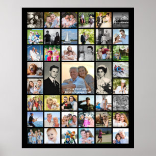 Jubileum 43 Fotocollage Gepersonaliseerde Aangepas Poster