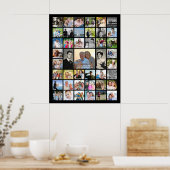 Jubileum 43 Fotocollage Gepersonaliseerde Aangepas Poster (Keuken)