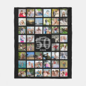 Jubileum 44 Jaarlijks gepersonaliseerd fotocollage Fleece Deken (Voorkant)
