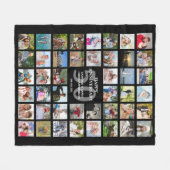 Jubileum 44 Jaarlijks gepersonaliseerd fotocollage Fleece Deken (Voorkant (Horizontaal))