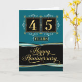 Jubileum 45 van de werknemer Decoratieve Formele Kaart (Gele Bloem)